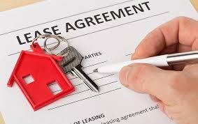 Signing a lease agreement 